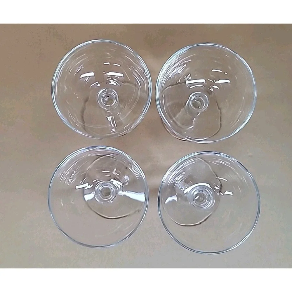Set of 4 Vtg Libbey Georgian Clear Champagne Sherbet Coupe Glasses 4-3/8